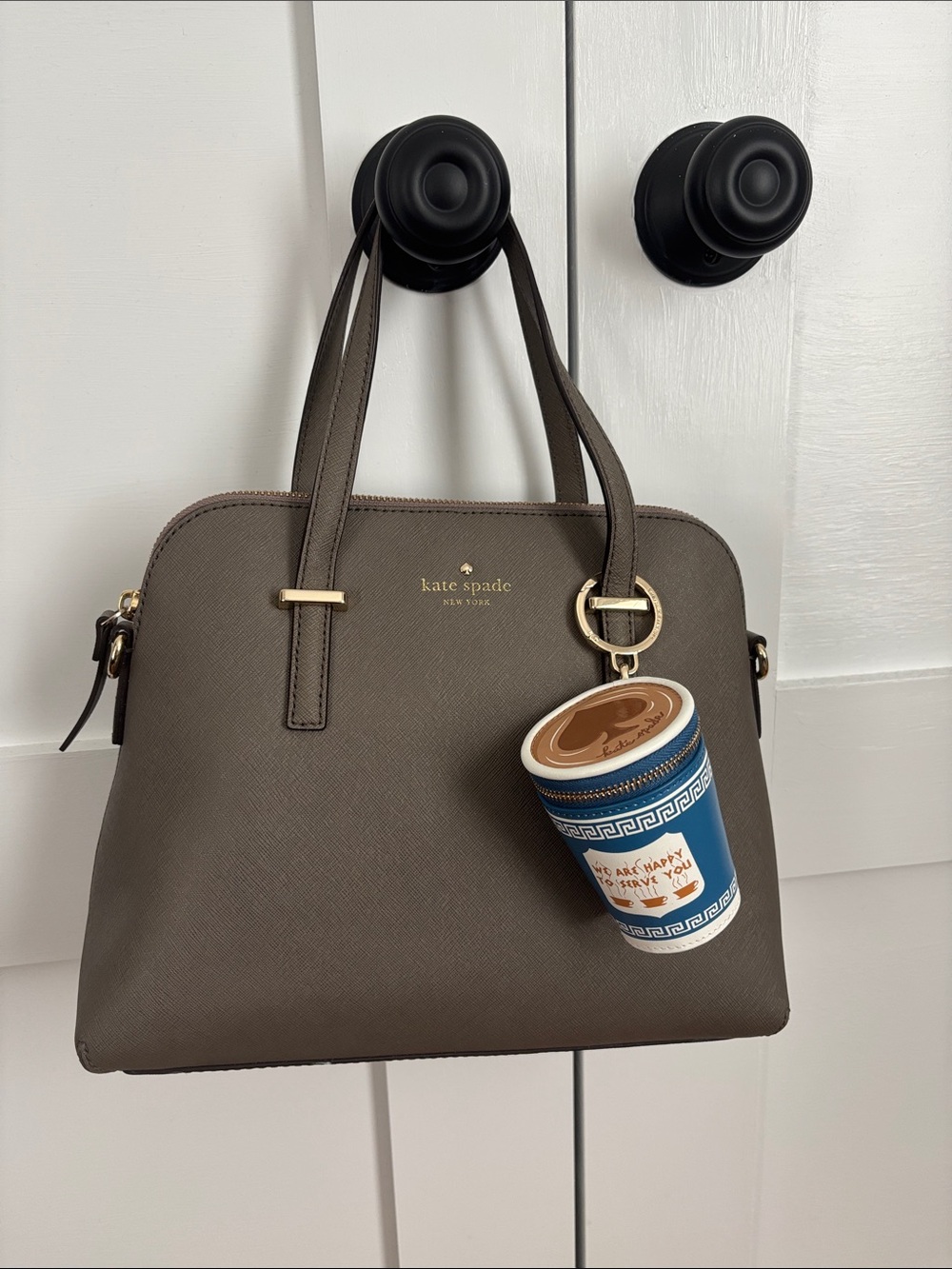 NWOT Kate Spade Coffee Cup Coin Purse Bag Charm